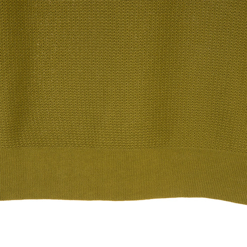 C.P. Company Cotton Crepe Ribbed Crew Neck Knit Green Moss 698 12CMKN147A-004128G Degli Uberti